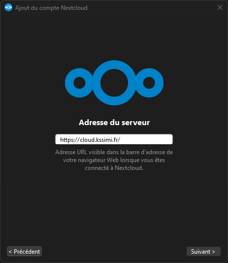 URL du serveur