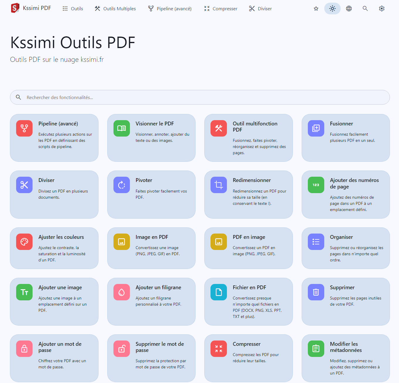 Stirling-PDF - il y a beaucoup d'outils PDF